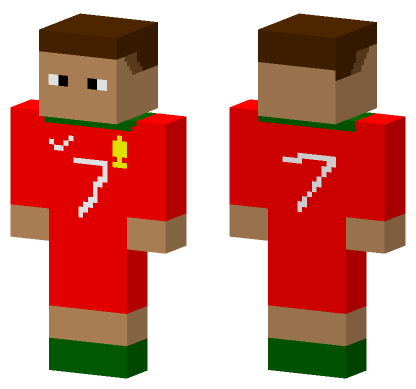 Ronaldo 6933953 Footballer Minecraft Bedrock skin