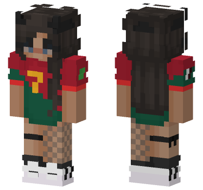 Ronaldo Girl Minecraft Bedrock skin