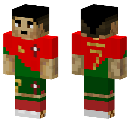 Ronaldo Portugal Minecraft Bedrock skin