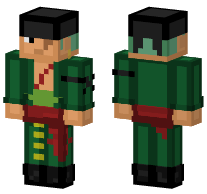 Roronoa Zoro Minecraft Bedrock skin