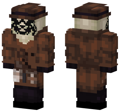 Rorschach Comic Skin Minecraft Bedrock skin