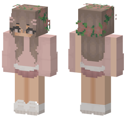 Rose Garden Girl Minecraft Bedrock skin