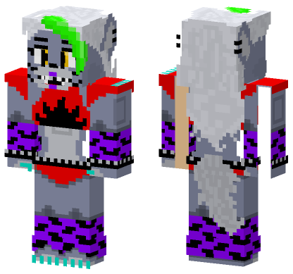 Roxanne Wolf Glamrock Minecraft Bedrock skin