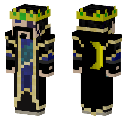 Royal Jet Black Cloak Minecraft Bedrock skin