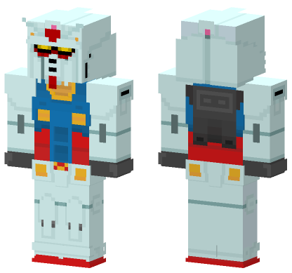 RX 78 2 Gundam Minecraft Bedrock skin