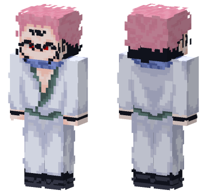 Ryomen Sukuna Minecraft Bedrock skin