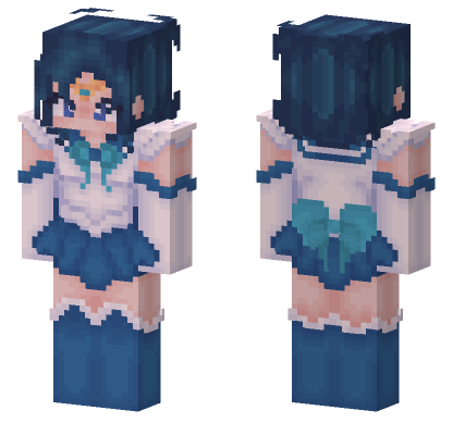 Sailor Mercury Skin Minecraft Bedrock skin