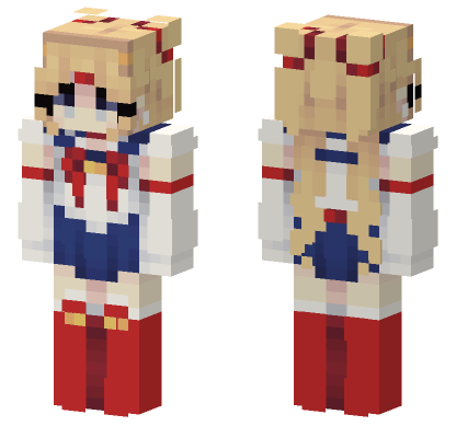 Sailor Moon Outfit Minecraft Bedrock skin