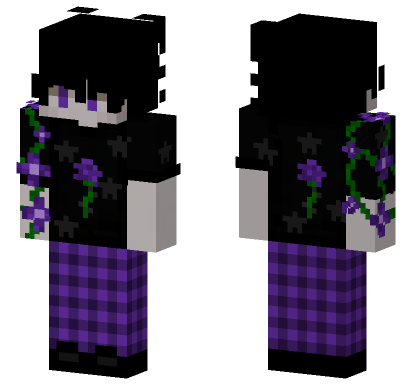 Sairn Purple Rxse Minecraft Bedrock skin
