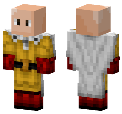 Saitama Minecraft Bedrock skin