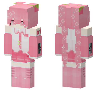 Sakura Miku Outfit Minecraft Bedrock skin