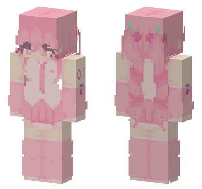 Sakura Miku Skin Minecraft Bedrock skin