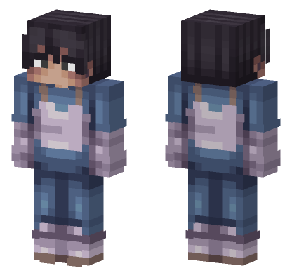 Sakuto Blue Outfit Minecraft Bedrock skin