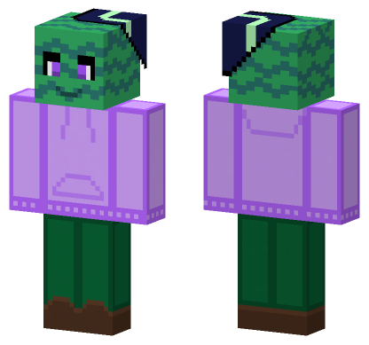 Samu0107 Green And Purple Minecraft Bedrock skin