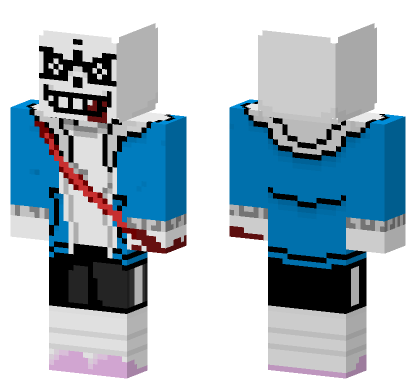 Sans Phase 2 Minecraft Bedrock skin