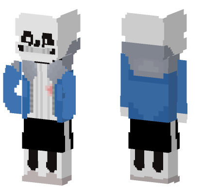 Sans Undertale Minecraft Bedrock skin