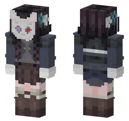 Sara With Mask Minecraft Bedrock skin