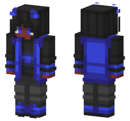 Sarah Blue Outfit Minecraft Bedrock skin