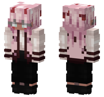 Sarah Pink Hair Minecraft Bedrock skin