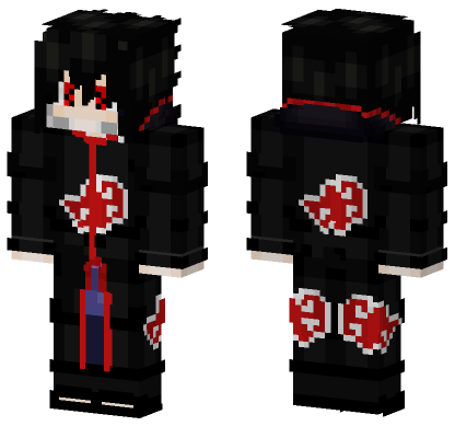Sasuke Akatsuki Skin Minecraft Bedrock skin