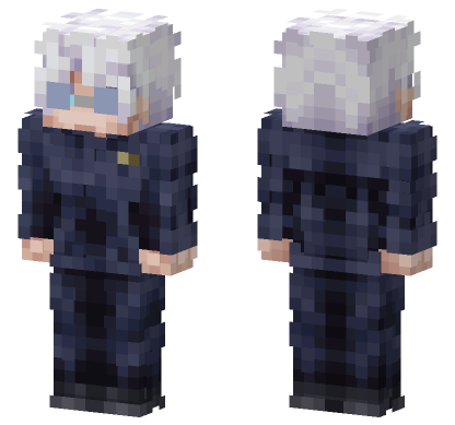 Satoru Gojo Hidden Inventory Minecraft Bedrock skin