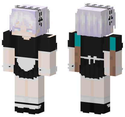 Satoru Gojo Maid Outfit Minecraft Bedrock skin