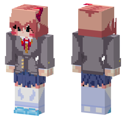 Sayori DDTO Minecraft Bedrock skin
