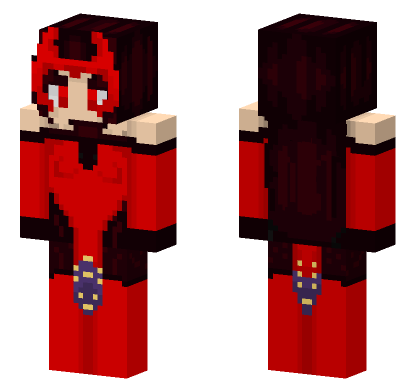 Scarlet Witch Hellfire Gala Minecraft Bedrock skin