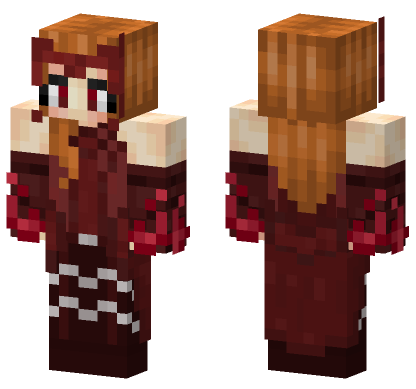 Scarlet Witch Outfit Minecraft Bedrock skin