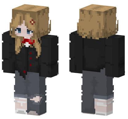 School Uniform Girl Minecraft Bedrock skin