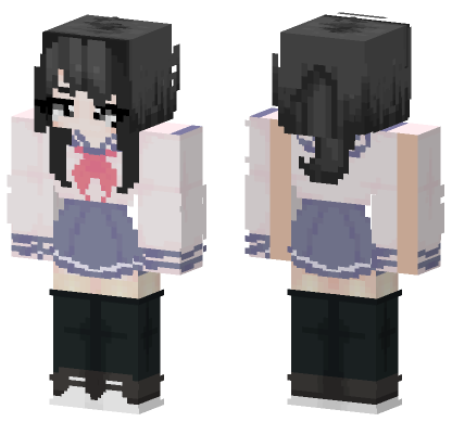 School Uniform Girl Minecraft Bedrock skin