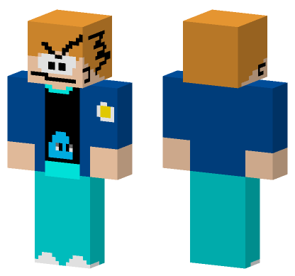 Scott Pilgrim Blue Version Minecraft Bedrock skin