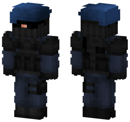 SCP Mobile Task Force Commando Minecraft Bedrock skin