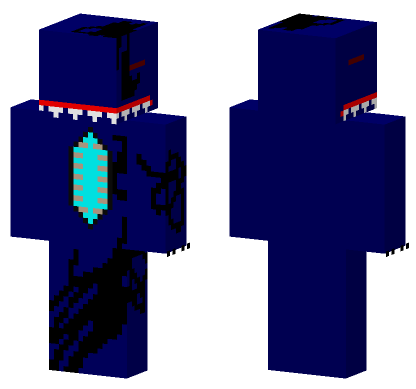 Sculk Infected Vampire Blue Raptor Minecraft Bedrock skin