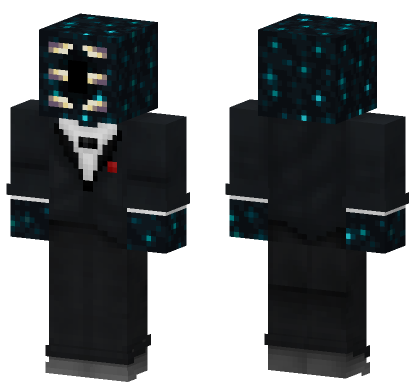 Sculk Jaw Tuxedo Man Minecraft Bedrock skin
