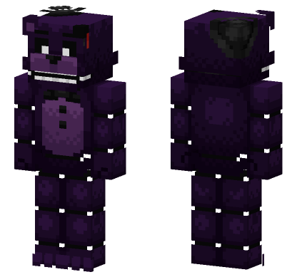 Shadow Freddy FNAF World Adventure Minecraft Bedrock skin