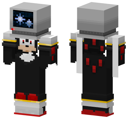 Shadow Holding TV Minecraft Bedrock skin