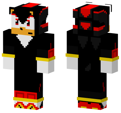 Shadow The Hedgehog Minecraft Bedrock skin