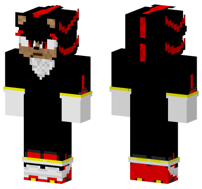Shadow The Hedgehog Minecraft Bedrock skin