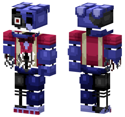 Shattered Glam Bonnie Minecraft Bedrock skin