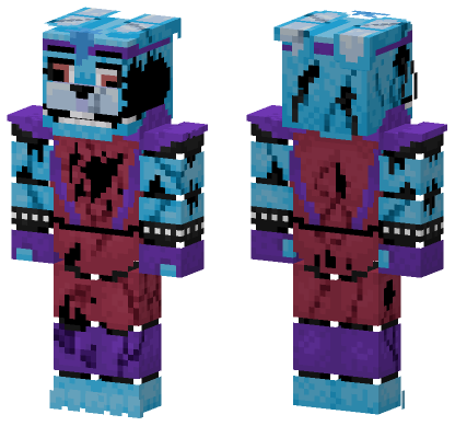 Shattered Glamrock Bonnie Minecraft Bedrock skin
