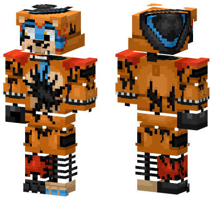 Shattered Glamrock Freddy Minecraft Bedrock skin