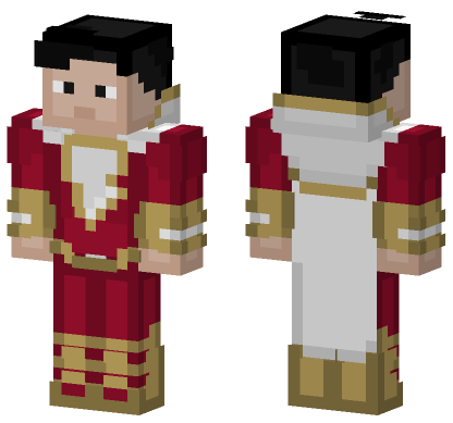 Shazam Skin Minecraft Bedrock skin