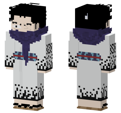 Shimotsuki Ryuma Blue Scarf Minecraft Bedrock skin