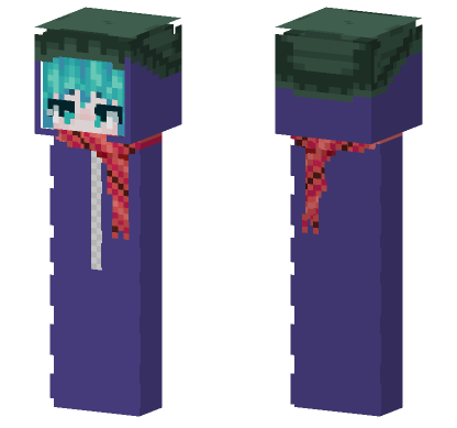 Shin Tsukimi Sleeping Bag Minecraft Bedrock skin