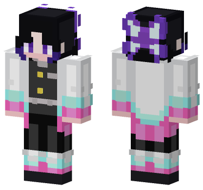 Shinobu Anime Girl Minecraft Bedrock skin