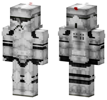 Shiny Clone Trooper Phase I Minecraft Bedrock skin