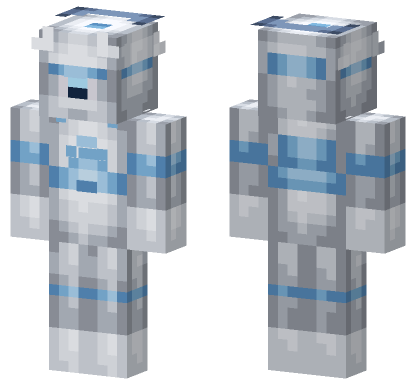Shiroi Ghost White Blue Minecraft Bedrock skin