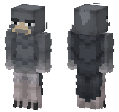 Shoebilly Grey Outfit Minecraft Bedrock skin
