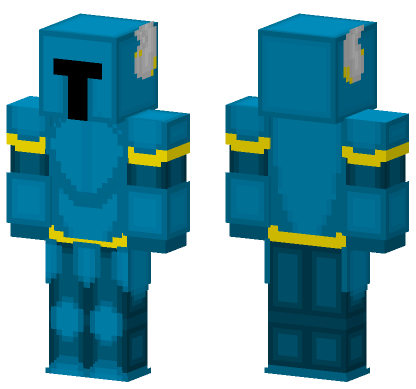 Shovel Knight Blue Armor Minecraft Bedrock skin
